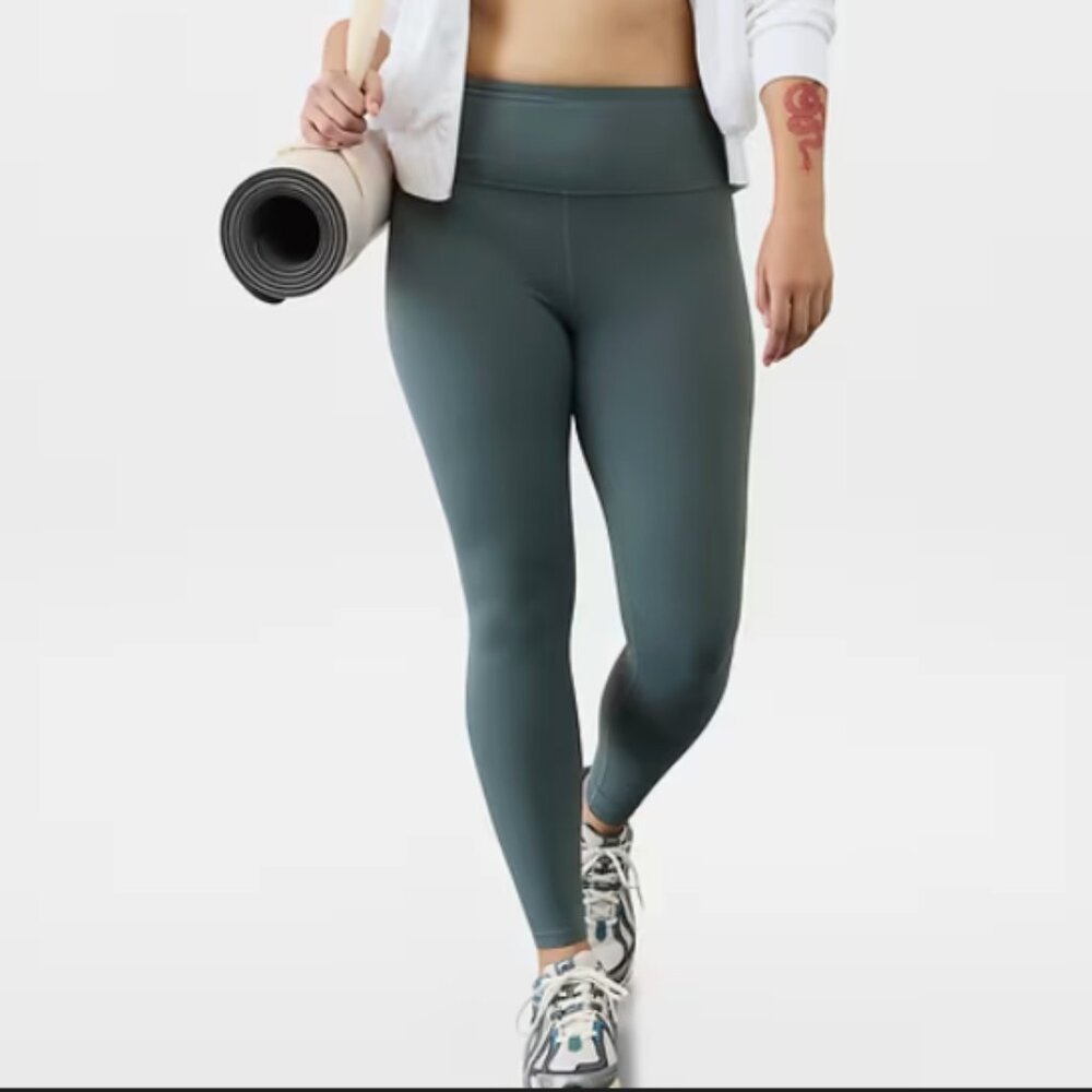 ATHLETA Elation 7/8 Leggings Size 1X Ultra High Rise Tights Gray NEW $89 msrp